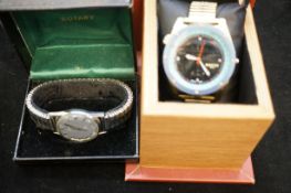 Vintage Rotary wristwatch with box & Minster wrist
