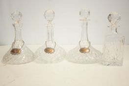 3x Ships decanters