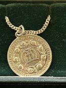 Box silver coin necklace 1864