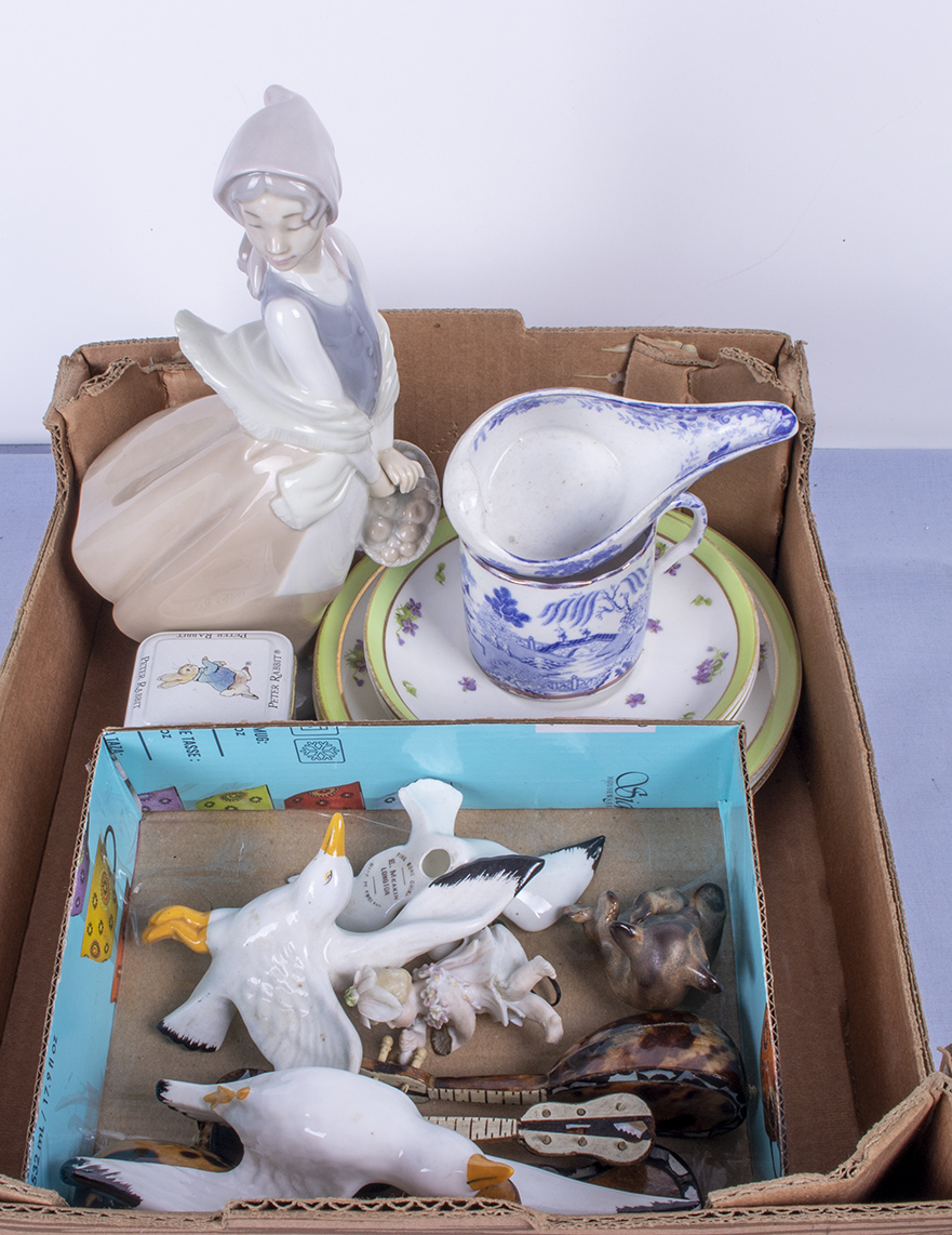 A box of collectable items