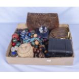 A box of assorted collectables