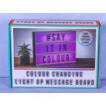 Colour changing light up message board