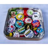 A collection of vintage badges