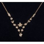 A 9ct gold seed pearl necklace