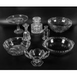 Collection of glass tableware