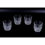 Four Edinburgh crystal whisky tumblers