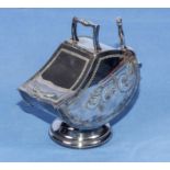 Antique silver plated sugar scuttle