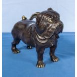 Bronze bull dog, 25cm long