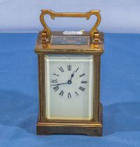 Small brass carriage clock, not working , no key