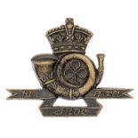 Irish Westmeath Rifles Militia Victorian glengarry badge circa 1874-81. Good scarce die-stamped