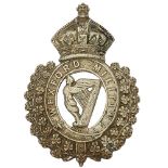 Irish Wexford Militia Victorian glengarry badge circa 1874-81. Good very scarce die-stamped white