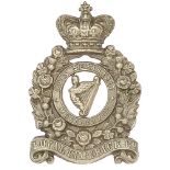 Irish Royal Limerick County Militia Victorian glengarry badge circa 1874-75. Good rare short lived