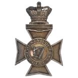 Irish Louth Rifles Militia Victorian Officer pre 1881 pouch belt plate. Fine rare die-stamped