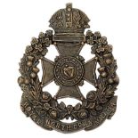 Irish Royal North Down Rifles Militia glengarry badge circa 1874-81. Good scarce die-stamped bronzed