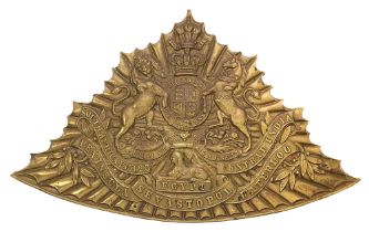 12th (Prince of Wales's Royal) Lancers Victorian lance cap plate circa 1882-1905. A good scarce