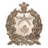 1st Prince of Wales's Own Gurkha Rifles Edwardian Officer's 1905/6 HM silver pouch belt plate.