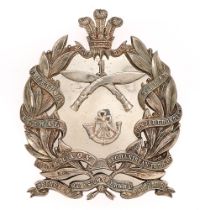 1st Prince of Wales's Own Gurkha Rifles Edwardian Officer's 1905/6 HM silver pouch belt plate.