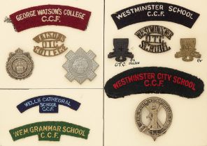 George Watson's College, Wells Cathedral School, Westminster School OTC and CCF 12 items of