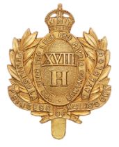 18th (Victoria Mary, Princess of Wales's Own) Hussars Edwardian cap badge circa 1905-10. Good scarce