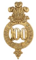 Irish. 100th (Prince of Wales's Royal Canadian) Regiment of Foot glengarry cap badge circa 1874-