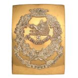 Canadian 5th Bn. Royal Scots of Canada Officer's shoulder belt plate. Fine scarce gilt brass
