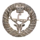 Scottish Seaforth Highlanders Victorian Officer''s 1882 HM silver plaid brooch. A very fine