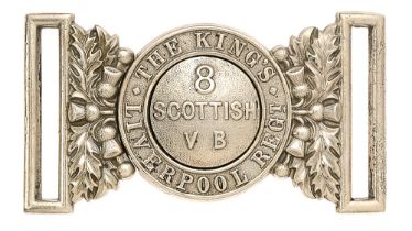 8th (Scottish) VB. The King's (Liverpool Regiment) waist belt clasp circa 1900-08. Good scarce