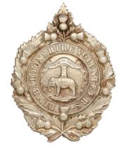 Scottish. 1st Dumbartonshire Volunteer Rifle Corps glengarry cap badge circa 1887-1908. Good