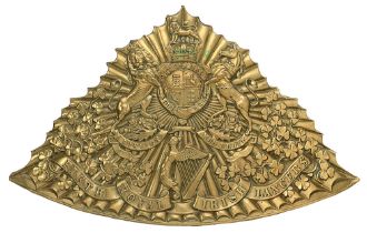 5th Royal Irish Lancers Victorian first pattern lance cap plate circa 1861-70. Good scarce die-