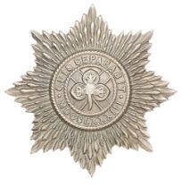 4th (Royal Irish) Dragoon Guards pre 1922 NCO arm badge. Good scarce die-stamped white metal Order