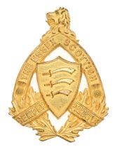 Canadian The Essex Scottish Officer's glengarry cap badge circa 1927-54. Fine scarce gilt lion