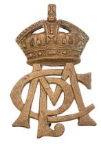 South Africa. Cape Mounted Police smasher hat badge circa 1904-13. Good scarce die-cast brass