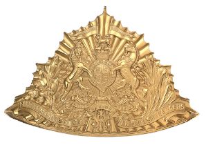 21st (Empress of India's) Lancers Victorian lance cap plate circa 1898-1901. A good scarce