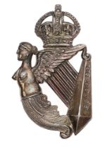 8th King's Royal Irish Hussars post 1901 NCO's arm badge. Fine scarce die-stamped unmarked silver