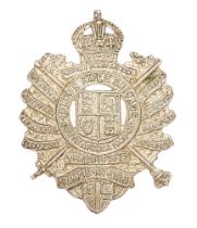 London Rifle Brigade Officer's WW2 field service cap badge. Good die-stamped silver plated example