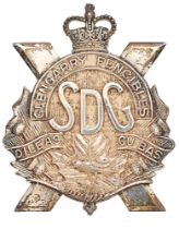 Canadian Stormont, Dundas and Glengarry Highlanders post 1953 Officer's silver head-dress badge.