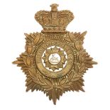 Bedfordshire Regiment Victorian helmet plate circa 1881-1901. Good scarce die-stamped brass