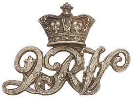 South Africa. Queenstown Rifle Volunteers Victorian Boer War Officeer's slouch hat badge. Good die-