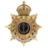 Duke of Cambridge's Own Middlesex Regiment Officer's helmet plate circa 1901-14. Gilt crowned star