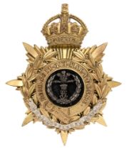 Duke of Cambridge's Own Middlesex Regiment Officer's helmet plate circa 1901-14. Gilt crowned star