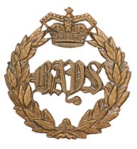 2nd Dragoon Guards (Queen's Bays) Victorian cap badge circa 1896-1901. Good scarce die-stamped brass