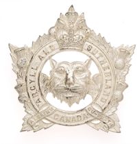 Canadian Argyll & Sutherland Highlanders of Canada Officer's post 1953 glengarry cap nbadge. Fine