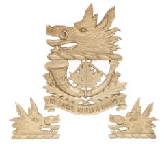 Canadian Lorne Rifles (Scottish) glengarry cap badge with facing collars circa 1931-36. Good