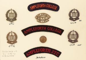Ampleforth College OTC, JTC and CCF 9 items of insignia. Good assortment of badges, a button and