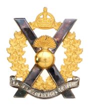Canadian New Brunswick Scottish Officer's glengarry cap badge circa 1946-52. Fine scarce die-cast