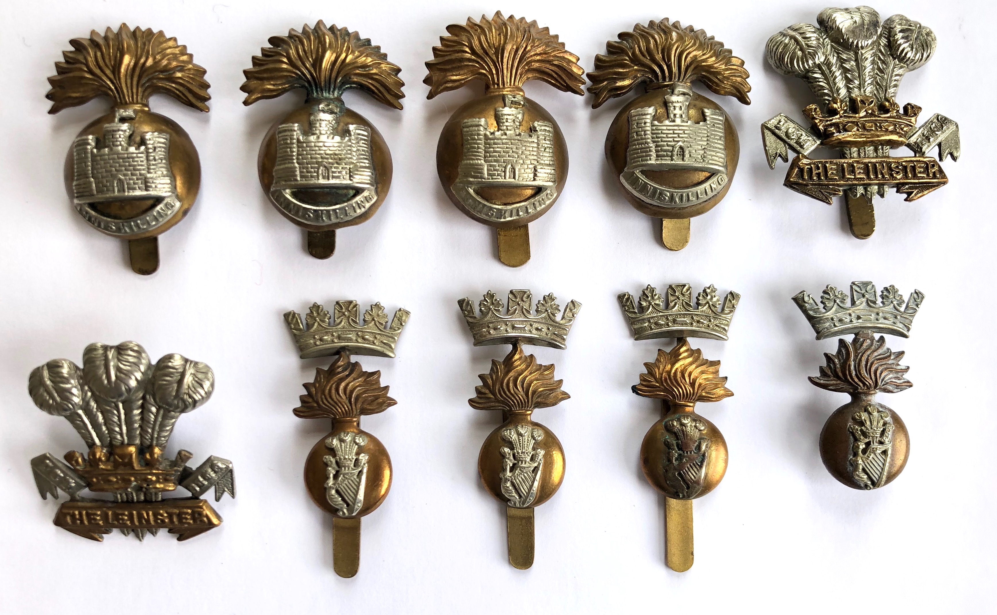 10 Irish Regiment Cap Badges. 4 x Inniskilling Fusiliers ... 2 x ...