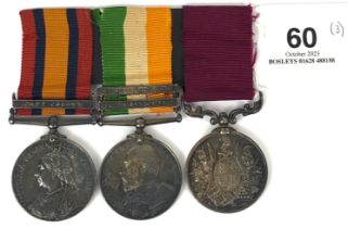 Boer War Royal Engineers unusual rank group of three medals. Awarded to Superintendent Clark