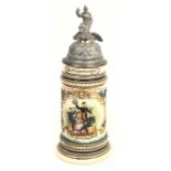 Imperial German Reserve Mildenberger Regiment 1899/01 Beer Stein. A very good and colourful