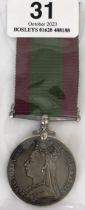 66th Foot 1878-80 Afghanistan Medal attached 46th (S Devon) Foot. Awarded to 1677 PTE I TRIM 66th