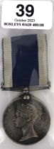 Victorian Coast Guard Royal Navy Long Service & Good Conduct Medal. Awarded to GEO HEWITT BTN H.M.